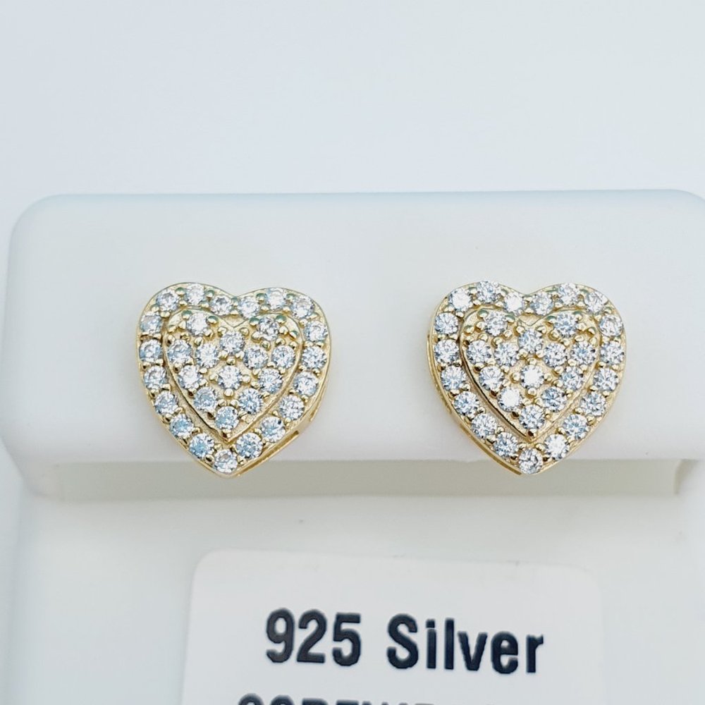 "14K Gold Plated 925 Sterling Silver CZ Beautiful Earrings for Women, 1USPAR4134 - Picture 2 of 6